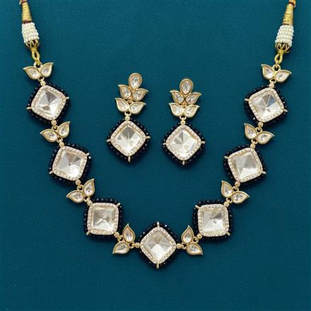 Kundan Classic Necklace Set With Carat Gold Plating