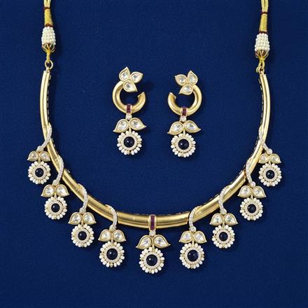 Kundan Classic Necklace Set With Carat Gold Plating