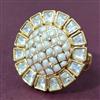 Kundan Adjustable Ring With Carat Gold Plating