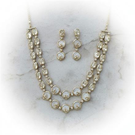 Kundan Classic Necklace With Mehndi  Plating