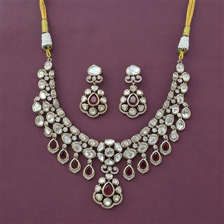 Kundan Classic Necklace With Mehndi Plating
