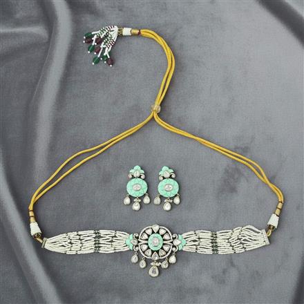 Kundan Classic Necklace With Mehndi Plating