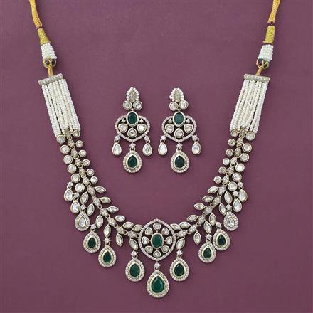 Kundan Classic Necklace With Mehndi Plating