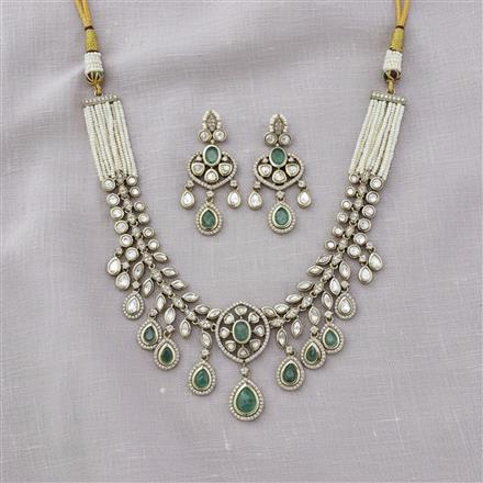Kundan Classic Necklace With Mehndi Plating