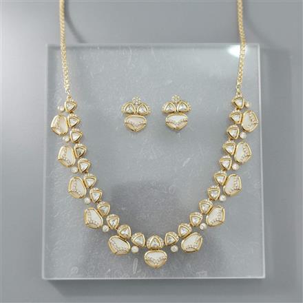 Kundan Classic Necklace Set With Carat Mehndi Plating