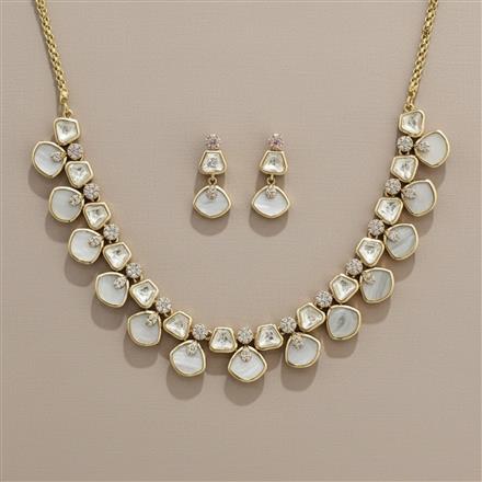 Kundan Classic Necklace Set With Carat Mehndi Plating