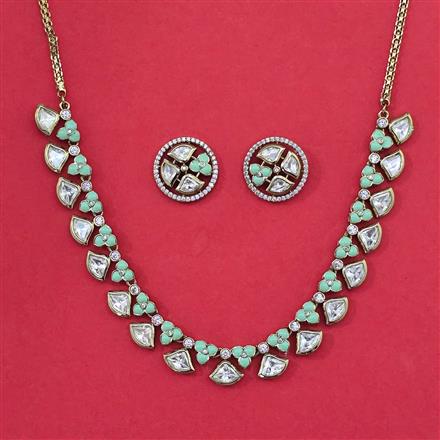 Kundan Classic Necklace With Mehndi Plating