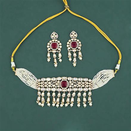 Kundan Classic Necklace Set With Carat Gold Plating