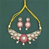 Kundan Meenakari Necklace Set Set With Carat Gold Plating
