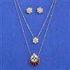 Kundan Classic Pendant Set With Carat Gold Plating