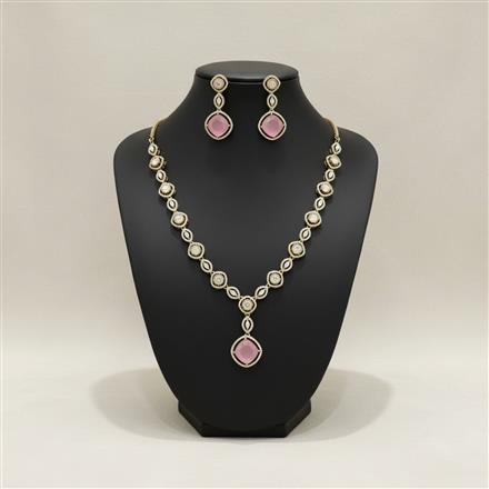 Kundan Classic Necklace Set With Mehndi Plating