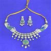 Kundan Classic Necklace Set With Mehndi Plating