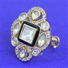 Kundan Adjustable Ring With Carat Gold Plating
