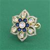 Kundan Adjustable Ring With Carat Gold Plating