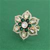 Kundan Adjustable Ring With Carat Gold Plating