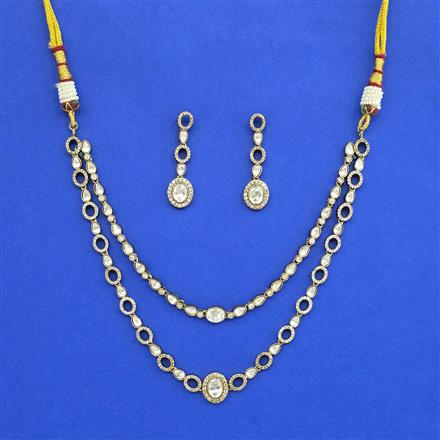 Kundan Classic Necklace Set With Carat Mehndi Plating