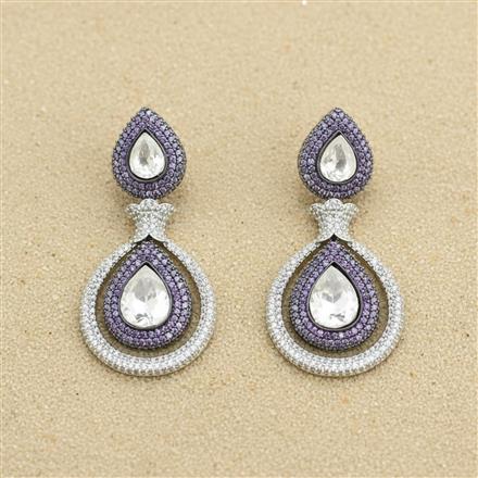Kundan Classic Earring With Black Plating