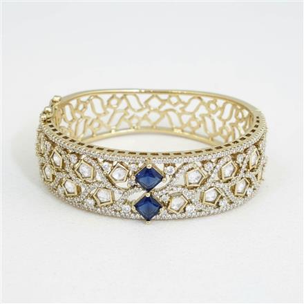 Kundan Openable Kada With Mehndi Plating