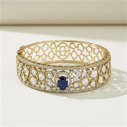 Kundan Openable Kada With Mehndi Plating