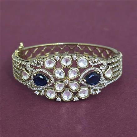 Kundan Openable Kada With Mehndi Plating