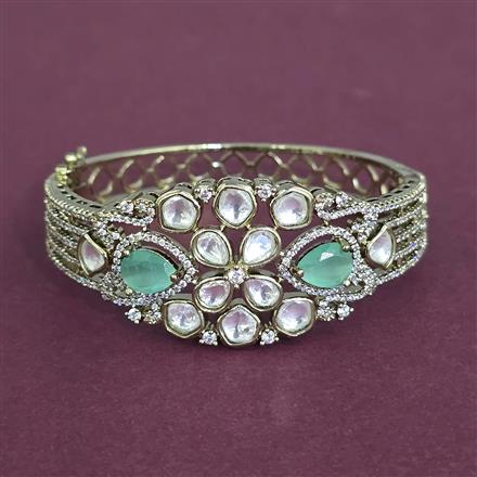 Kundan Openable Kada With Mehndi Plating