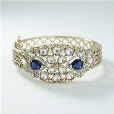 Kundan Openable Kada With Mehndi Plating