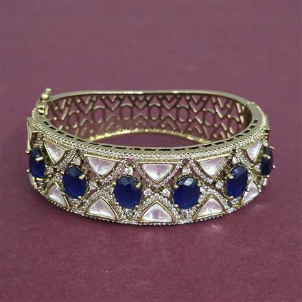 Kundan Openable Kada With Mehndi Plating