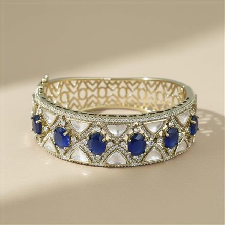 Kundan Openable Kada With Mehndi Plating