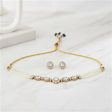 Kundan Classic Necklace Set With Carat Gold Plating