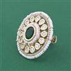Kundan Adjustable Ring With Carat Gold Plating