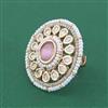 Kundan Adjustable Ring With Carat Gold Plating