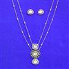 Kundan Classic Pendant Set With Carat Gold Plating