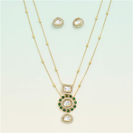Kundan Classic Pendant Set With Carat Gold Plating