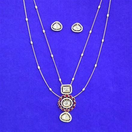 Kundan Classic Pendant Set With Carat Gold Plating
