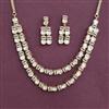 Kundan 2 Line Necklace Set With Carat Gold Plating