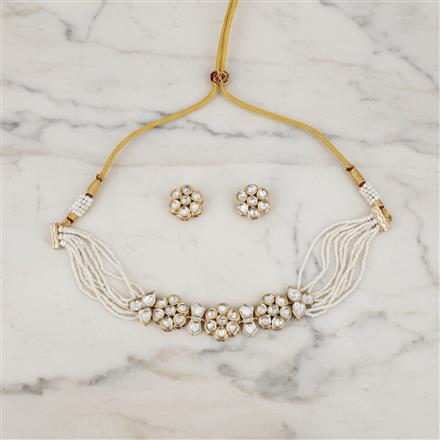 Kundan Pearl Necklace Set With Carat Gold Plating