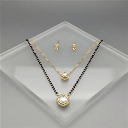 Kundan Delicate Mangalsutra With Carat Gold Plating