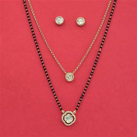 Kundan Delicate Mangalsutra With Carat Gold Plating