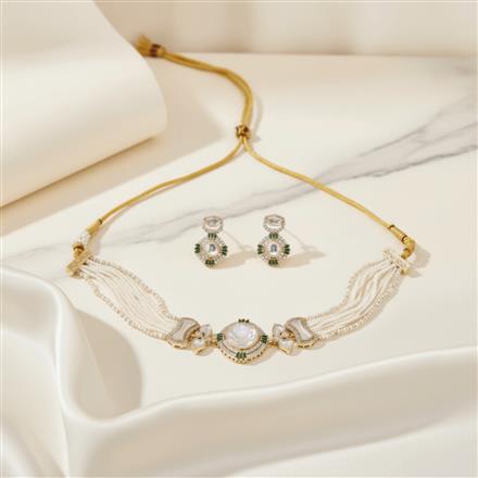 Kundan Choker Necklace Set With Carat Gold Plating