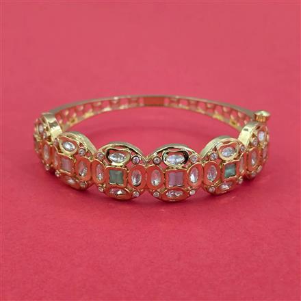 Kundan Openable Kada With Carat Gold Plating