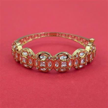 Kundan Openable Kada With Carat Gold Plating