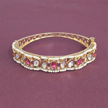 Kundan Openable Kada With Carat Gold Plating