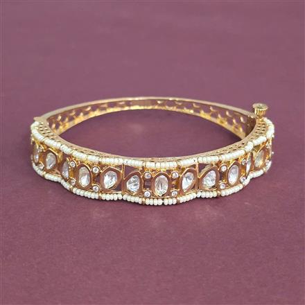 Kundan Openable Kada With Carat Gold Plating