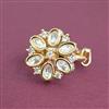 Kundan Adjustable Ring With Carat Gold Plating
