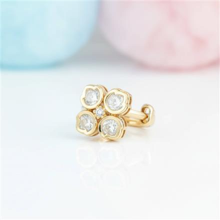 Kundan Adjustable Ring With Carat Gold Plating