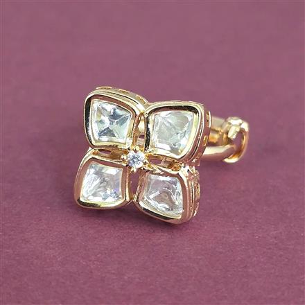 Kundan Adjustable Ring With Carat Gold Plating