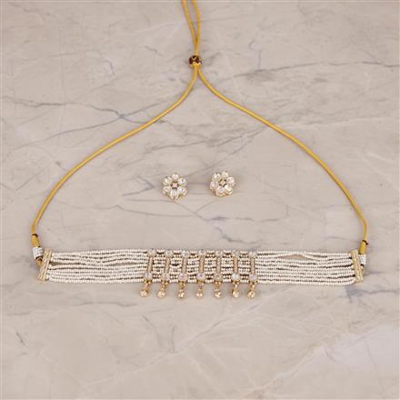 Kundan Choker Necklace Set With Carat Gold Plating