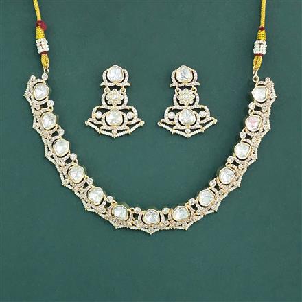 Kundan Classic Necklace Set With Carat Gold Plating