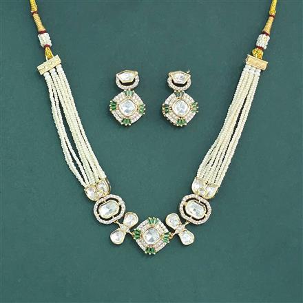 Kundan Choker Necklace Set With Carat Gold Plating