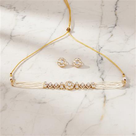 Kundan Choker Necklace Set With Carat Gold Plating